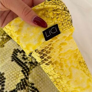 Lici Yellow Snake Print Fabric